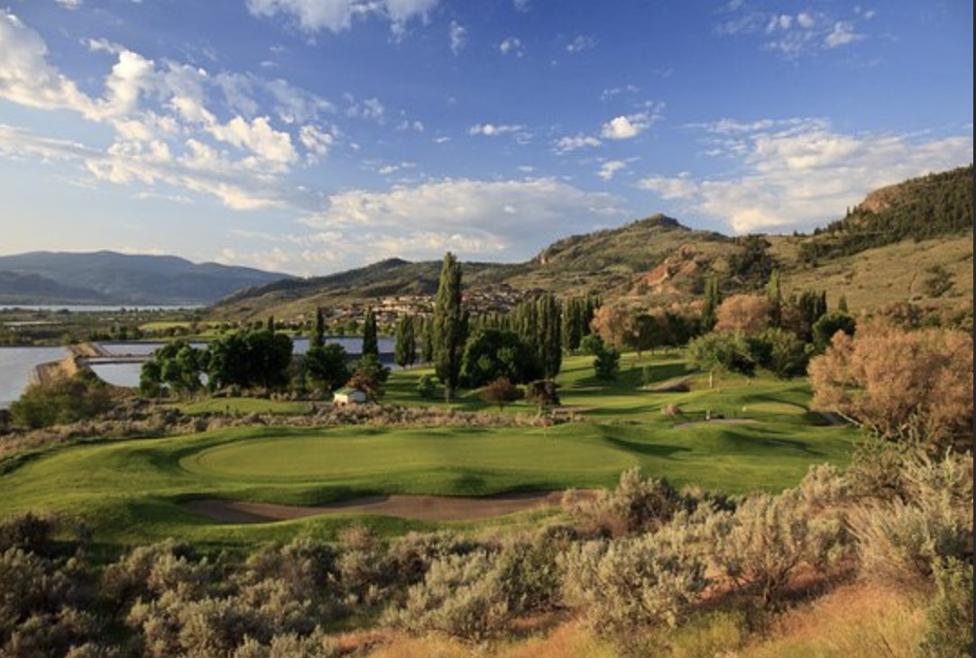 Scenic golf course landscape in the Osoyoos area