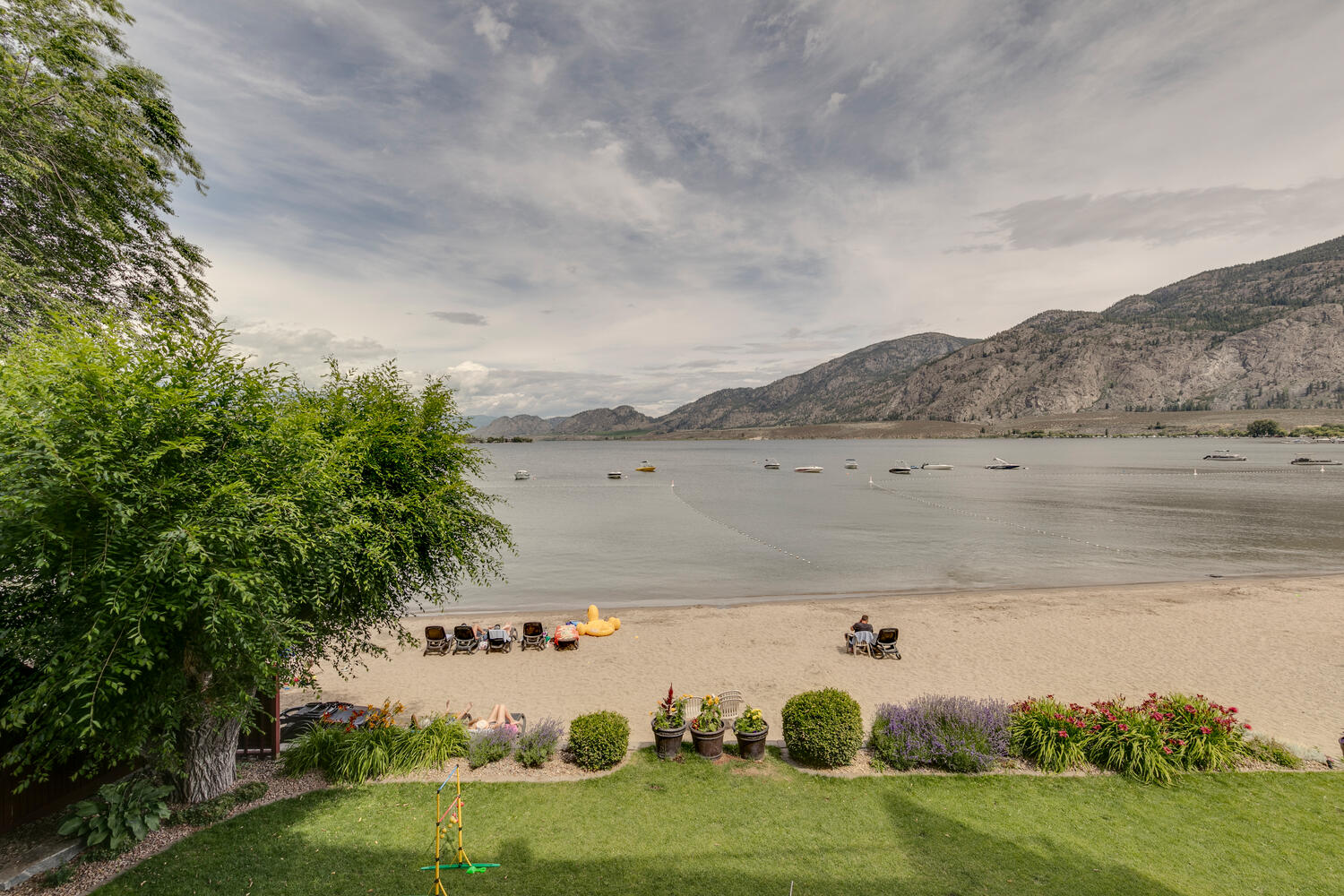 Beach view across Osoyoos Lake