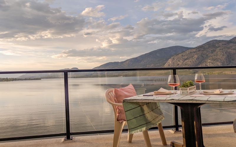 Deluxe waterfront 2 bedroom suite balcony view